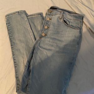 Banana republic high waisted button jeans